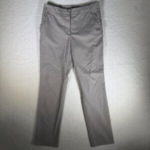 Zara Basic Collection Black White Houndstooth Ruffle Pockets Pants Womens Medium